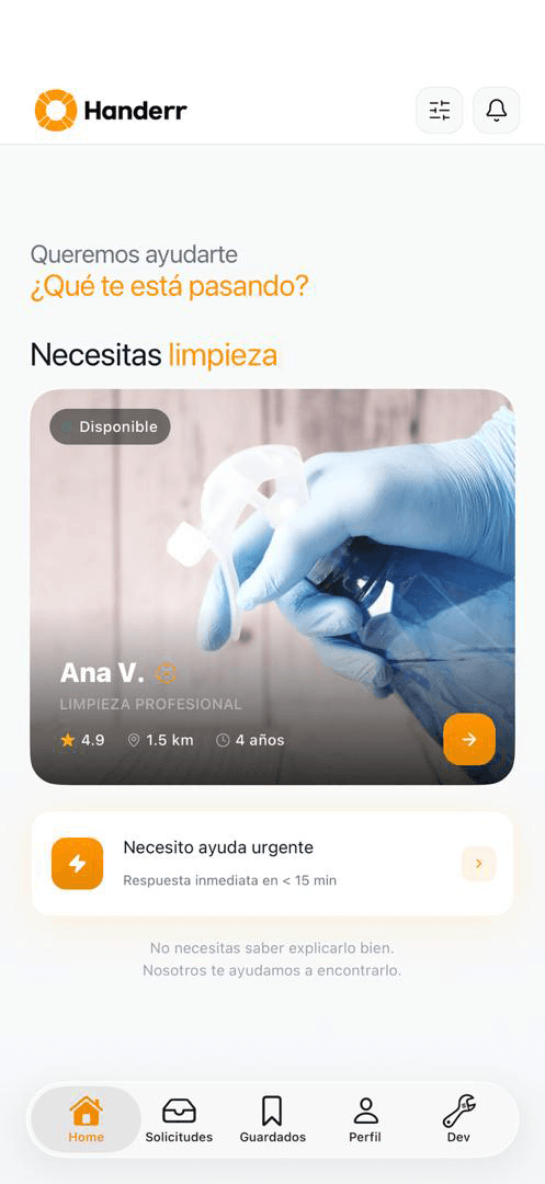 Handerr app interface - Payment Received